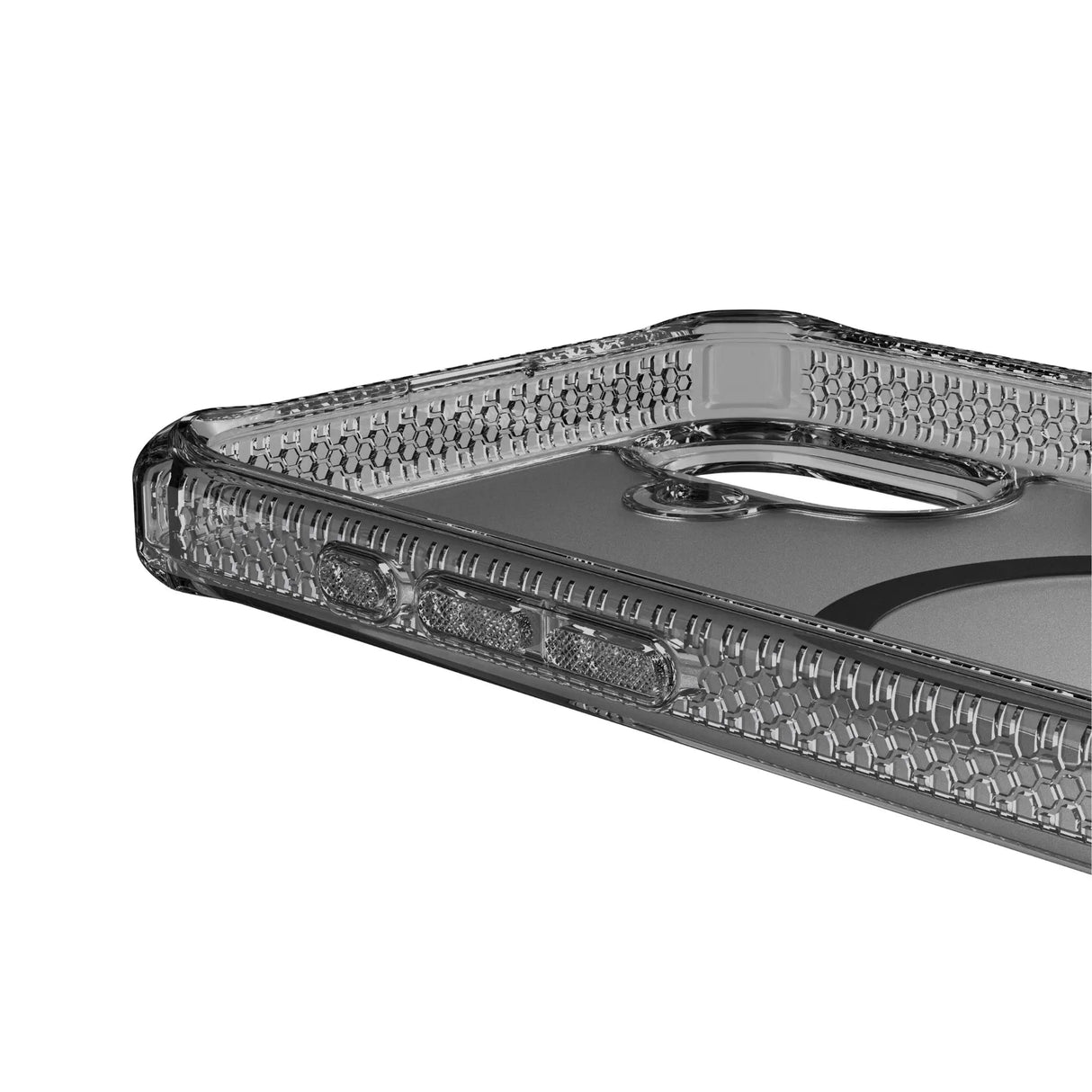 Case ItSkins Hybrid R Vapor con MagSafe para iPhone 16 - Negro