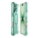 Case ItSkins Hybrid R Vapor con MagSafe para iPhone 17 - Verde