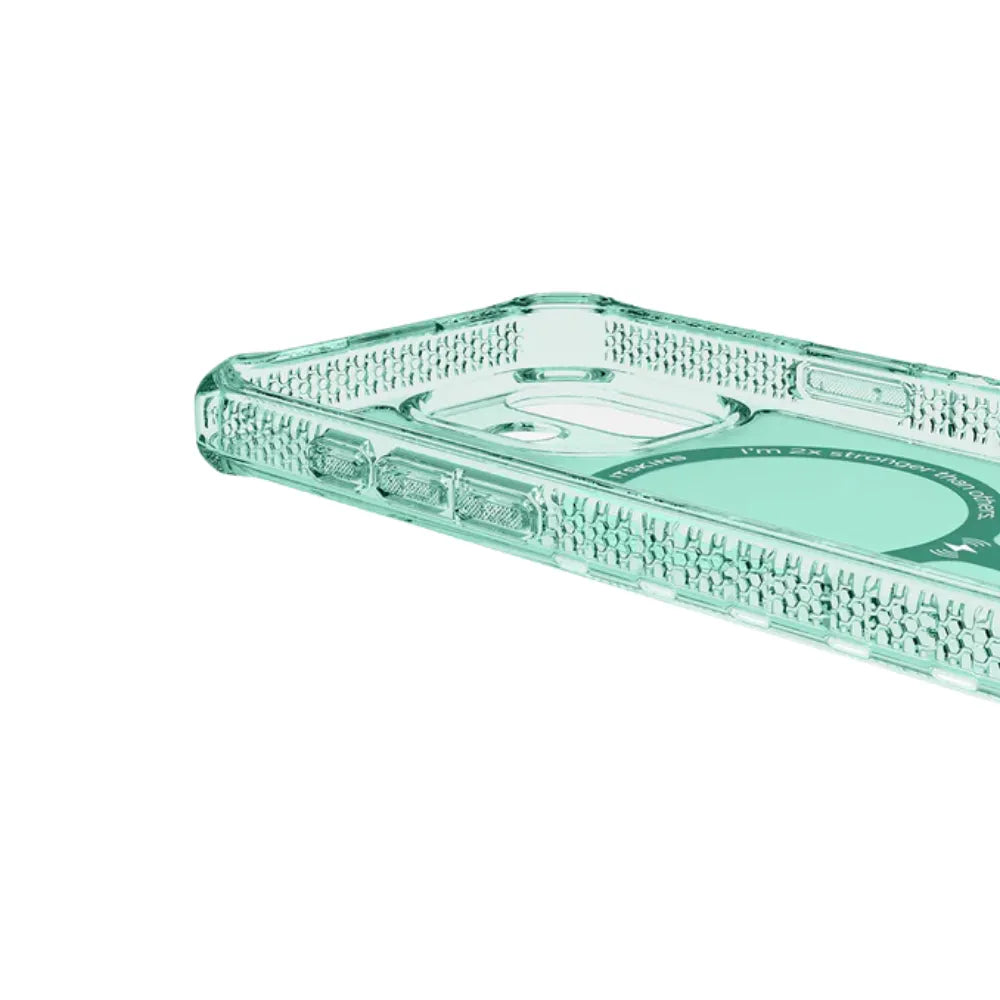Case ItSkins Hybrid R Vapor con MagSafe para iPhone 17 - Verde