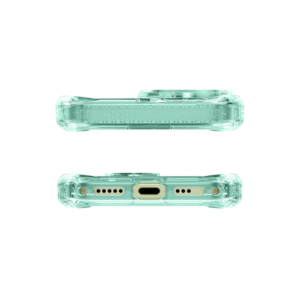 Case ItSkins Hybrid R Vapor con MagSafe para iPhone 17 - Verde