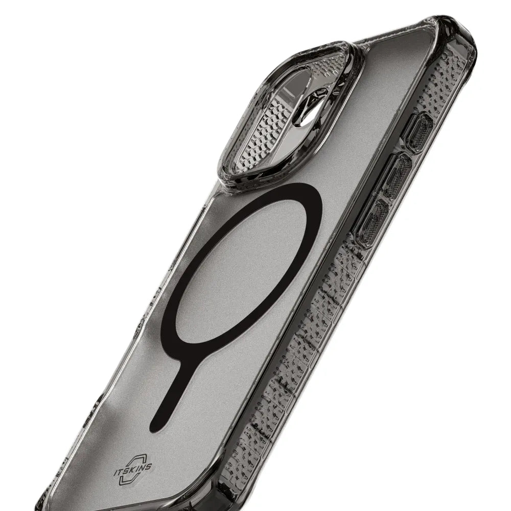 Case ItSkins Hybrid R Vapor con MagSafe para iPhone 17 - Humo