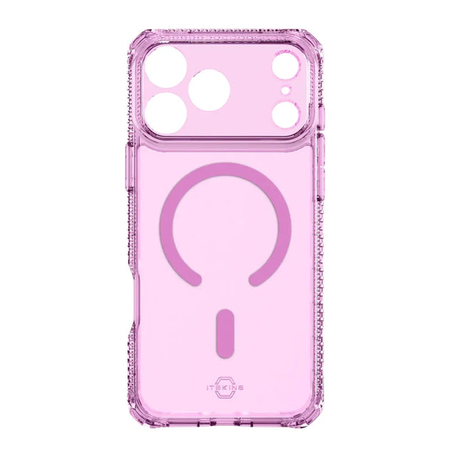 Case ItSkins Hybrid R Vapor con MagSafe para iPhone 17 Pro Max - Rosado