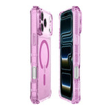 Case ItSkins Hybrid R Vapor con MagSafe para iPhone 17 Pro Max - Rosado
