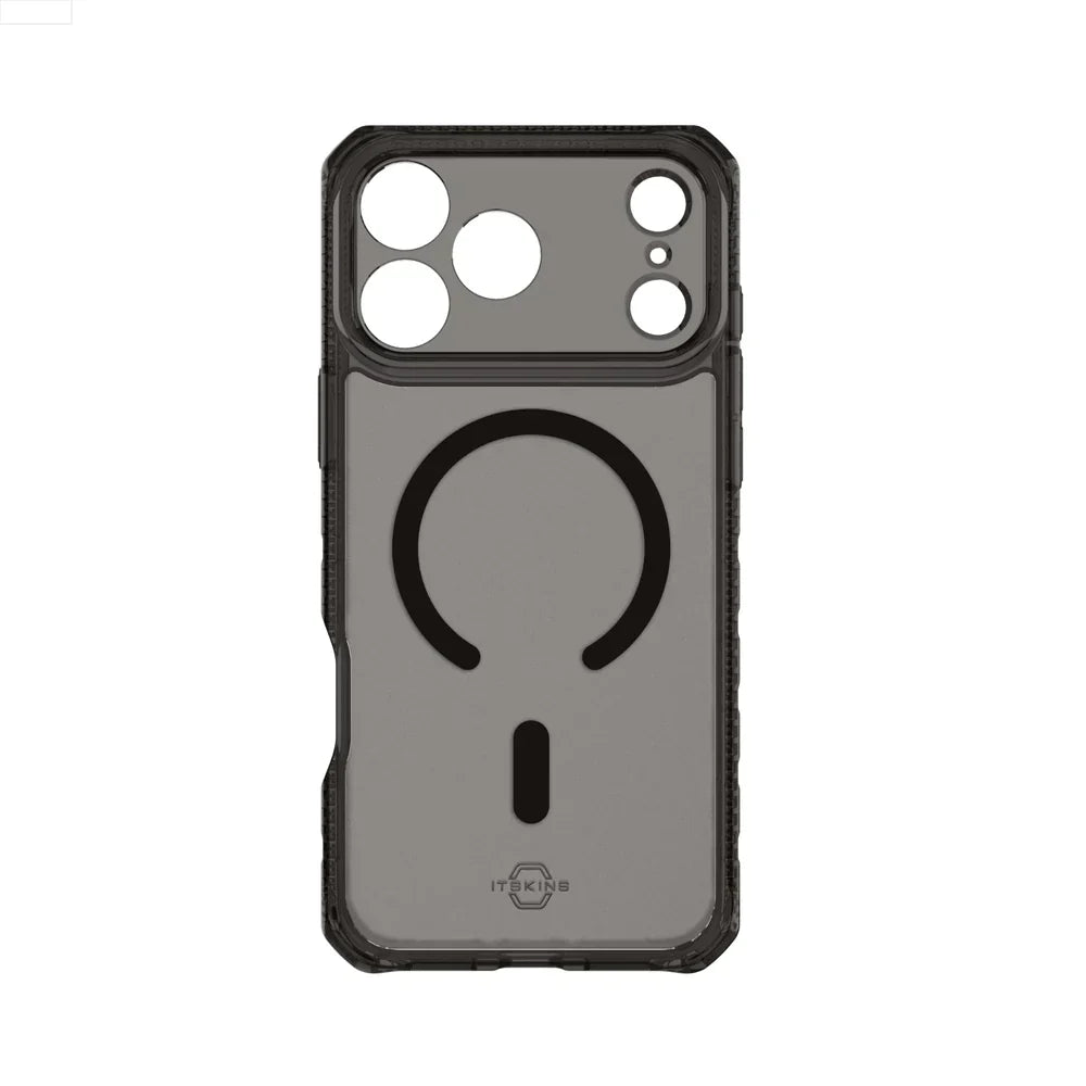 Case ItSkins Hybrid R Vapor con MagSafe para iPhone 17 Pro Max - Humo