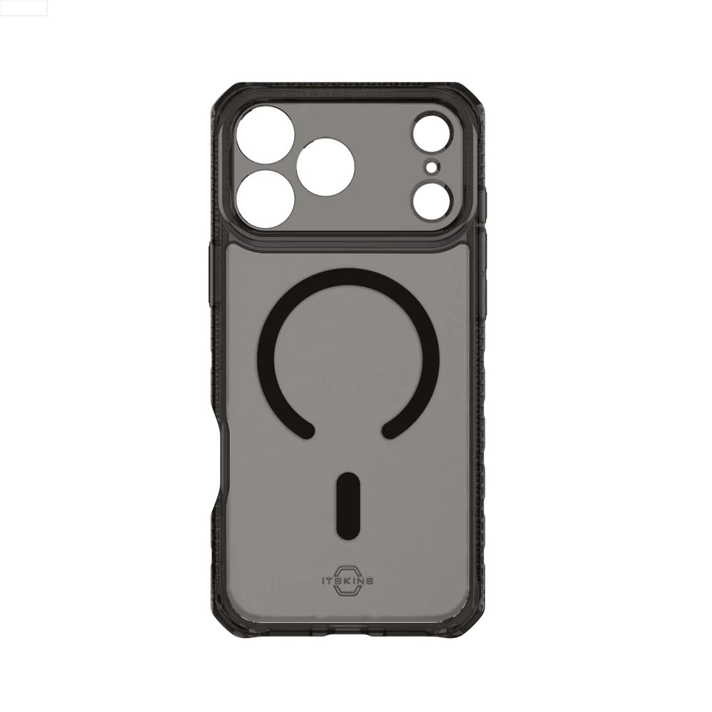 Case ItSkins Hybrid R Vapor con MagSafe para iPhone 17 Pro - Humo