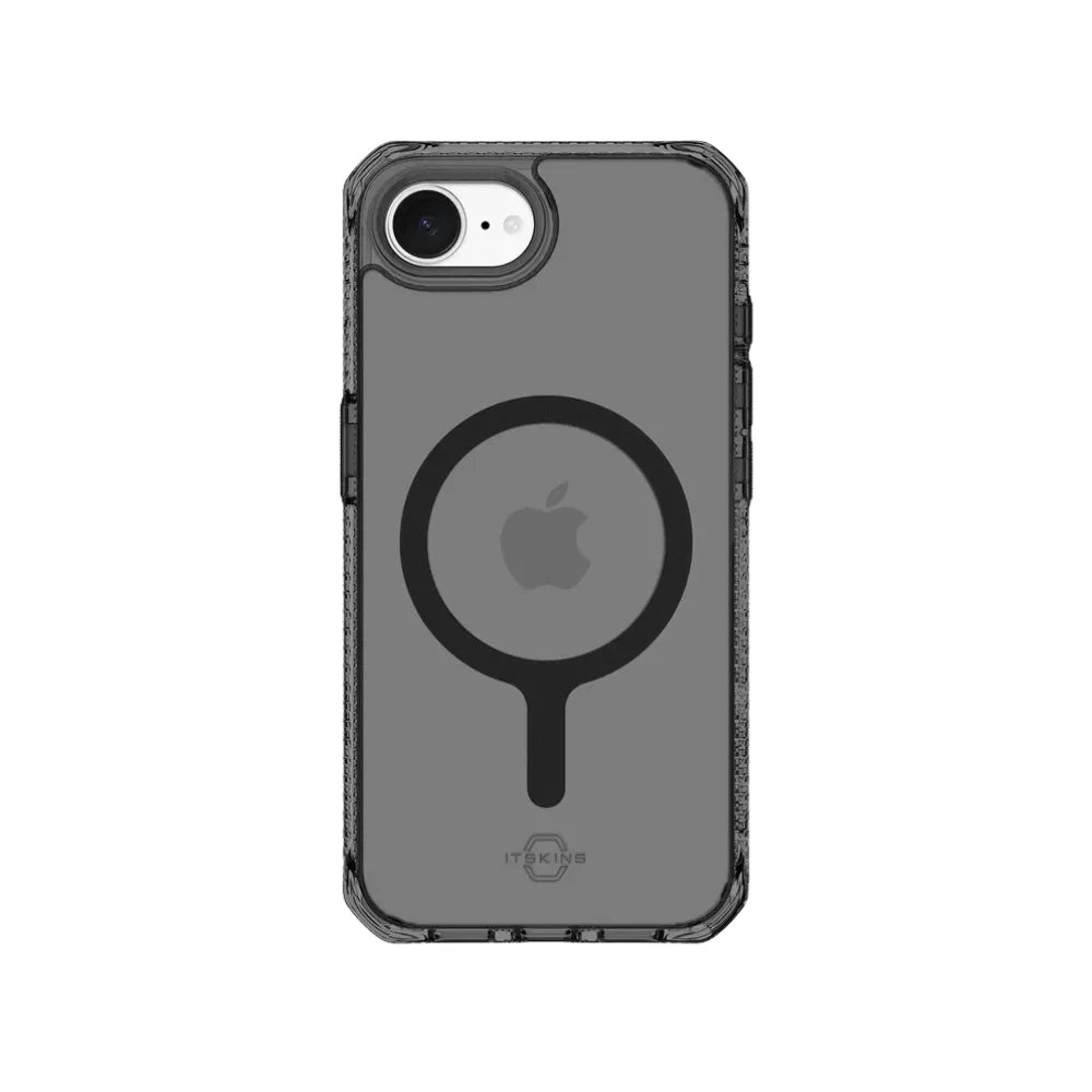 Case ItSkins Hybrid R Vapor con MagSafe para iPhone 16e - Negro
