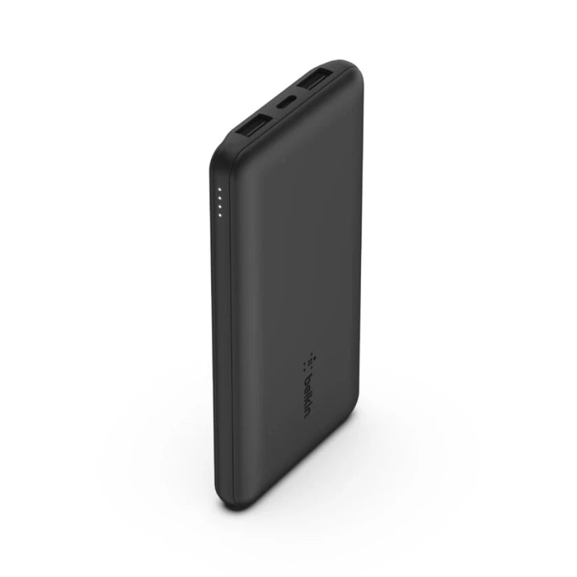 Batería Externa Belkin 10000 mAh con 2 Puertos USB-A y 1 USB-C - Negro