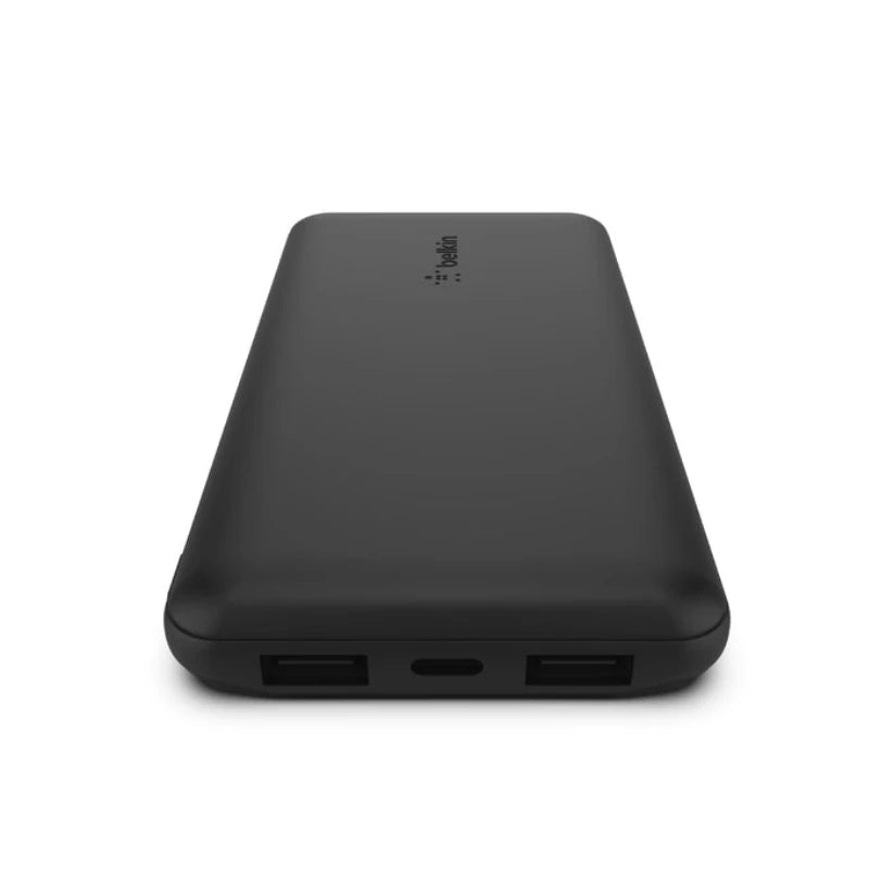 Batería Externa Belkin 10000 mAh con 2 Puertos USB-A y 1 USB-C - Negro