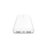 Batería portatil Belkin 10000 mAh USB-A x2 USB-C - Blanco