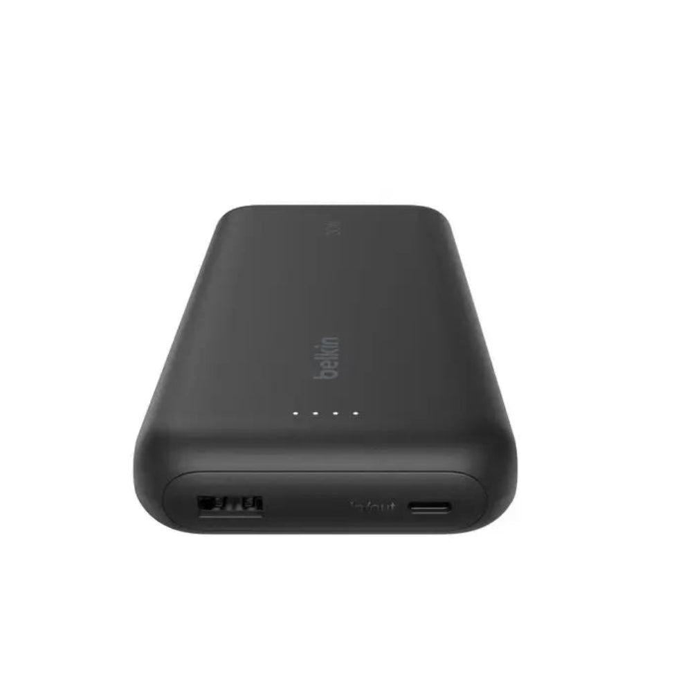 Batería Externa Belkin 20K Cable USB-C Integrado Puertos USB-A y USB-C 30WPD - Negro