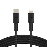 Cable Belkin trenzado USB-C a Lightning 1m - Negro