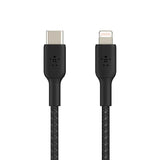 Cable Belkin trenzado USB-C a Lightning 1m - Negro