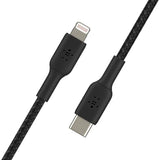 Cable Belkin trenzado USB-C a Lightning 1m - Negro