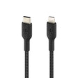 Cable Belkin trenzado USB-C a Lightning 1m - Negro