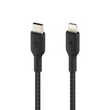 Cable Belkin trenzado USB-C a Lightning 1m - Negro