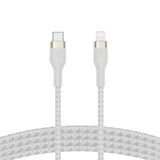 Cable Belkin Pro Flex USB-C a Lightning Cable 2m - Blanco