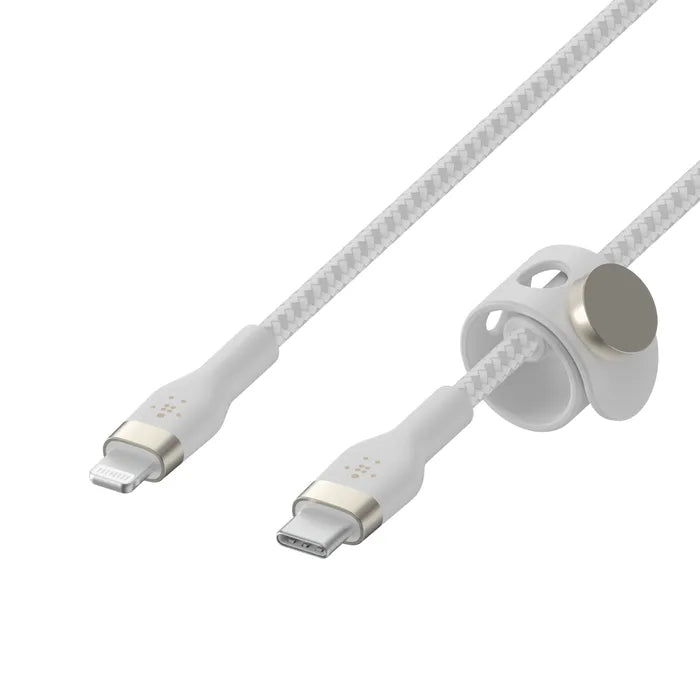 Cable Belkin Pro Flex USB-C a Lightning Cable 2m - Blanco