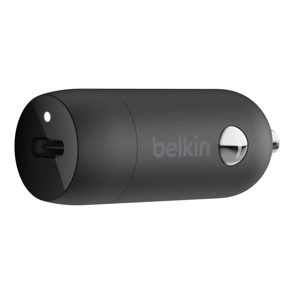 Adaptador de carga para Auto Belkin 30W USB-C + Cable USB-C a USB-C - Negro