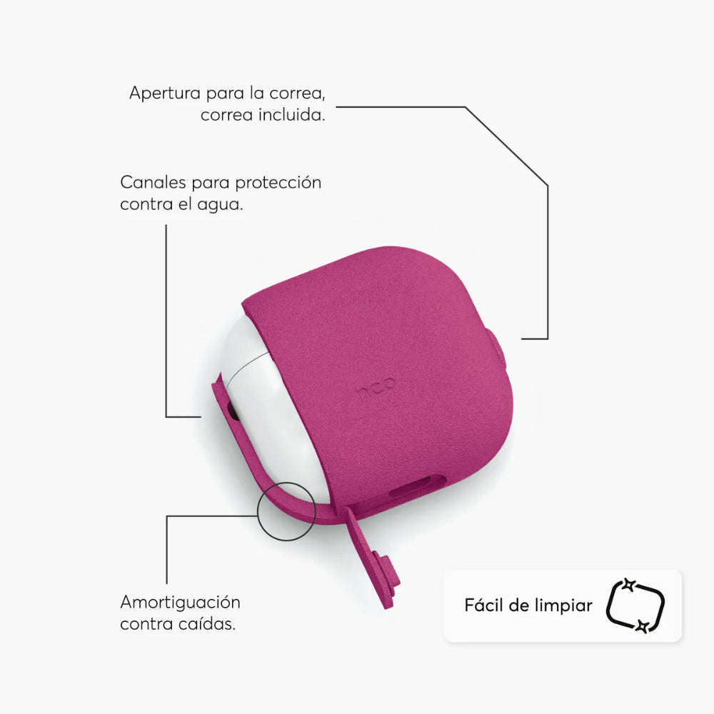 SiliconeGuard_AirPods_4_Gen_Rosado_Imagen_posicion_3_iShop_El_Salvador