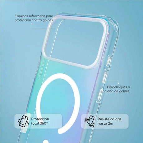 Case_NCO_SafeCase_Clear_con_MagSafe_para_iPhone_18_Pro_Max_Arcoíris_Imagen_posicion_3_iShop_El_Salvador