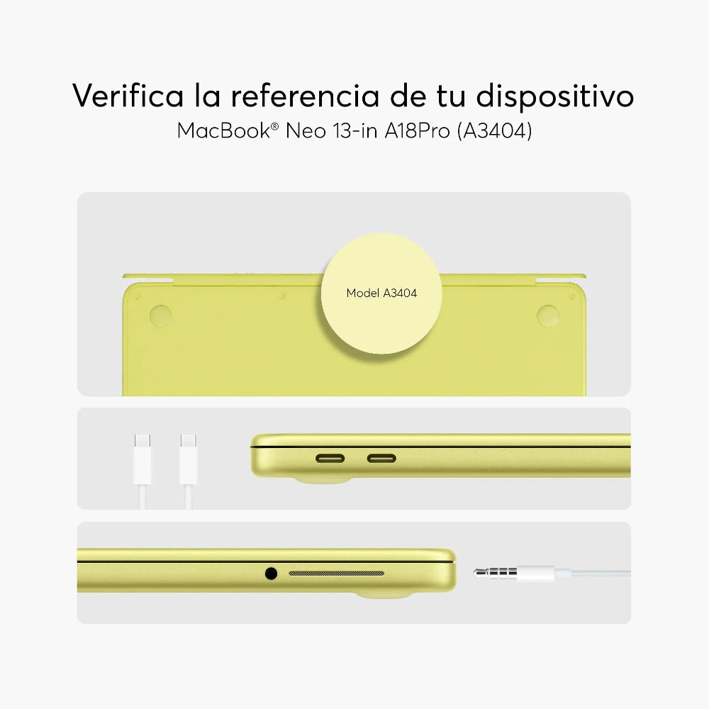 Hardcase Crystal Clear NCO para MacBook Neo 13 - Transparente