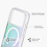 Case NCO SafeCase Clear con MagSafe para iPhone 17 - Arcoiris