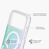 Case NCO SafeCase Clear con MagSafe para iPhone 17 - Arcoiris