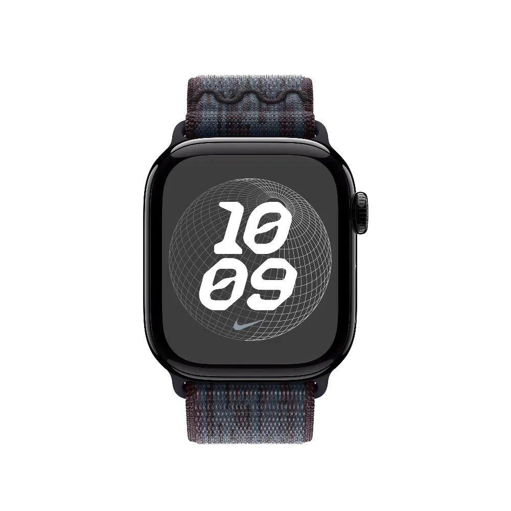 Correa loop deportiva Nike negra/azul para caja de 42 mm
