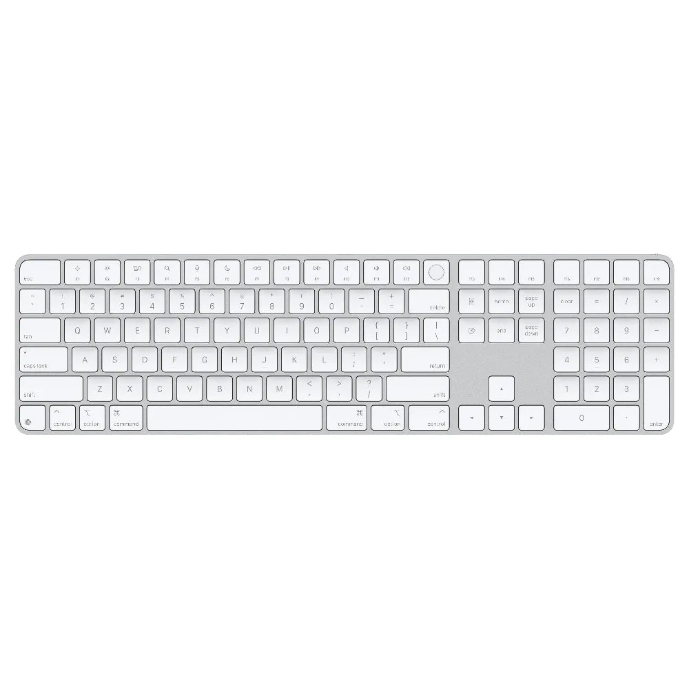 Magic Keyboard con Touch ID y Teclado Numérico para modelos de Mac con Apple silicon (USB–C) - Inglés (EE. UU.) - Blanco