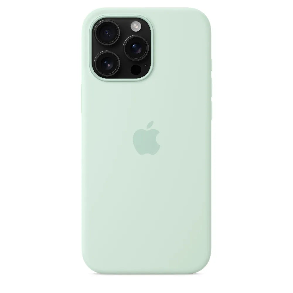 Funda de silicón con MagSafe para el iPhone 16 Pro Max – Color aguamarina