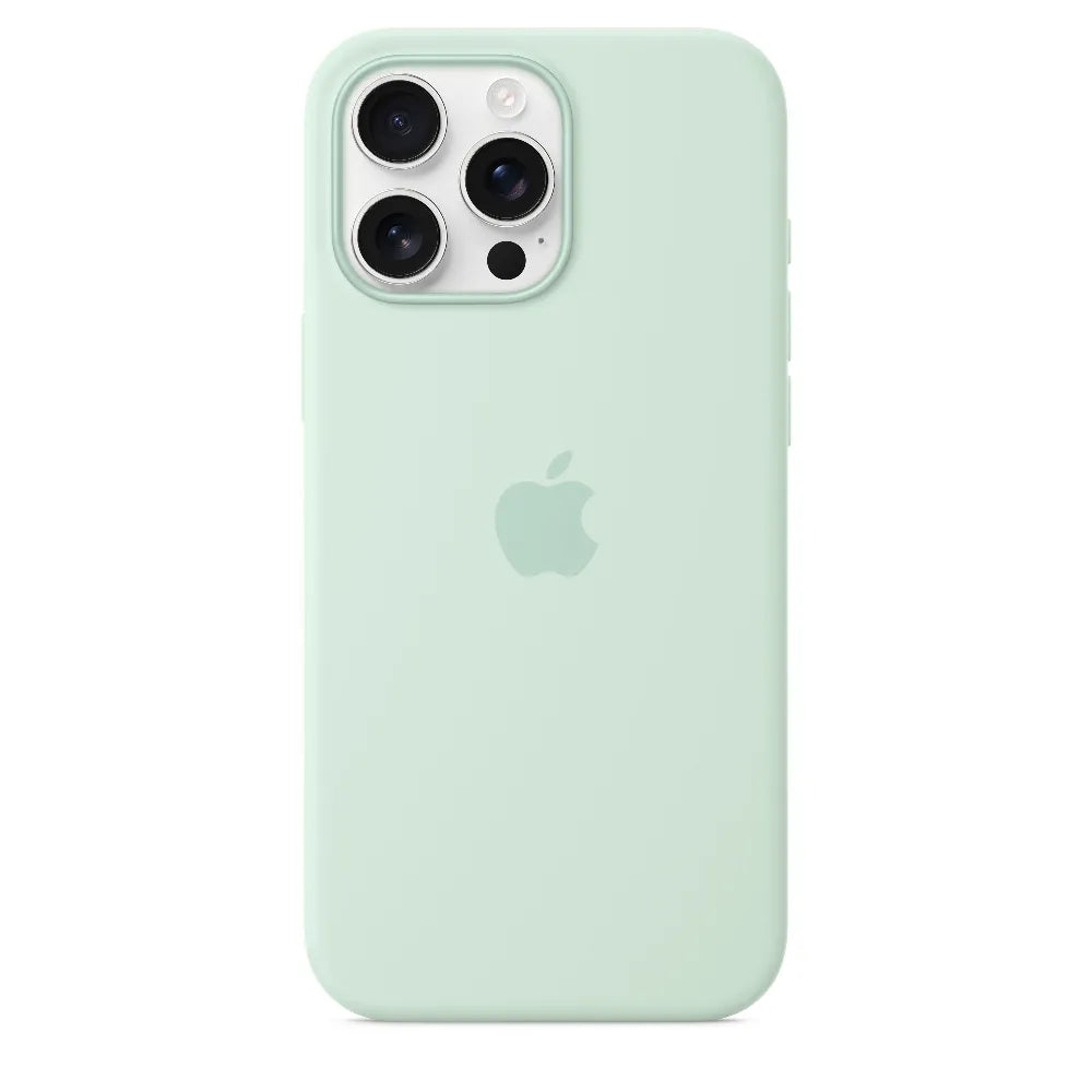Funda de silicón con MagSafe para el iPhone 16 Pro Max – Color aguamarina