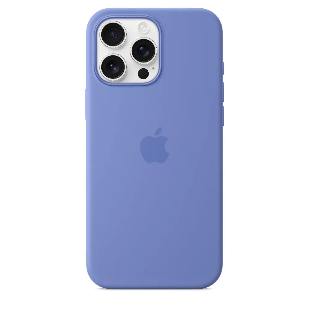 Funda de silicón con MagSafe para el iPhone 16 Pro Max – Violeta azul