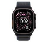 Correa Alpine negra para caja de 49 mm - Mediana - Acabado de titanio negro
