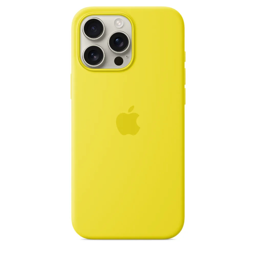 Funda de silicón con MagSafe para el iPhone 16 Pro Max - Amarillo carambola