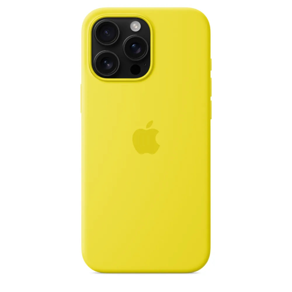 Funda de silicón con MagSafe para el iPhone 16 Pro Max - Amarillo carambola