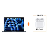 MacBook Air 13 Chip M4 - 512GB - RAM 24GB - Medianoche + AirPods (4ta Gen) con Cancelación Activa de Ruido