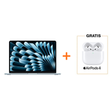 MacBook Air 13 Chip M4 - 512GB - RAM 16GB - Azul Cielo + AirPods (4ta Gen) con Cancelación Activa de Ruido