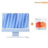 iMac 24 Chip M4 - 10GPU - 16GB RAM - 512GB - Azul + Microsoft Office 365 Personal - Licencia por 6 meses en línea