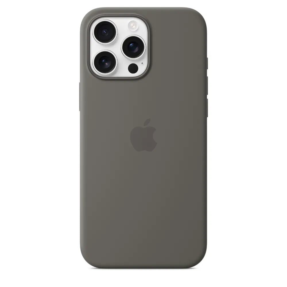 Funda de silicón con MagSafe para el iPhone 16 Pro Max - Gris piedra