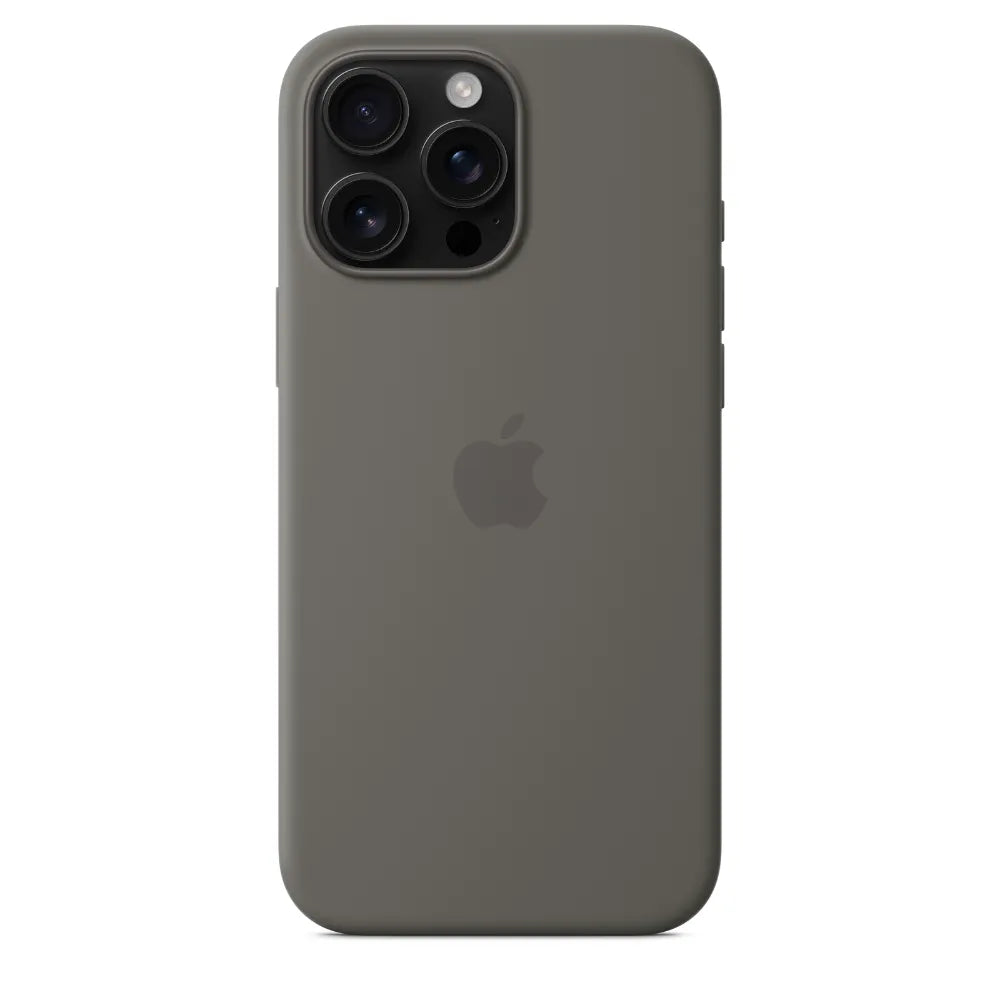 Funda de silicón con MagSafe para el iPhone 16 Pro Max - Gris piedra