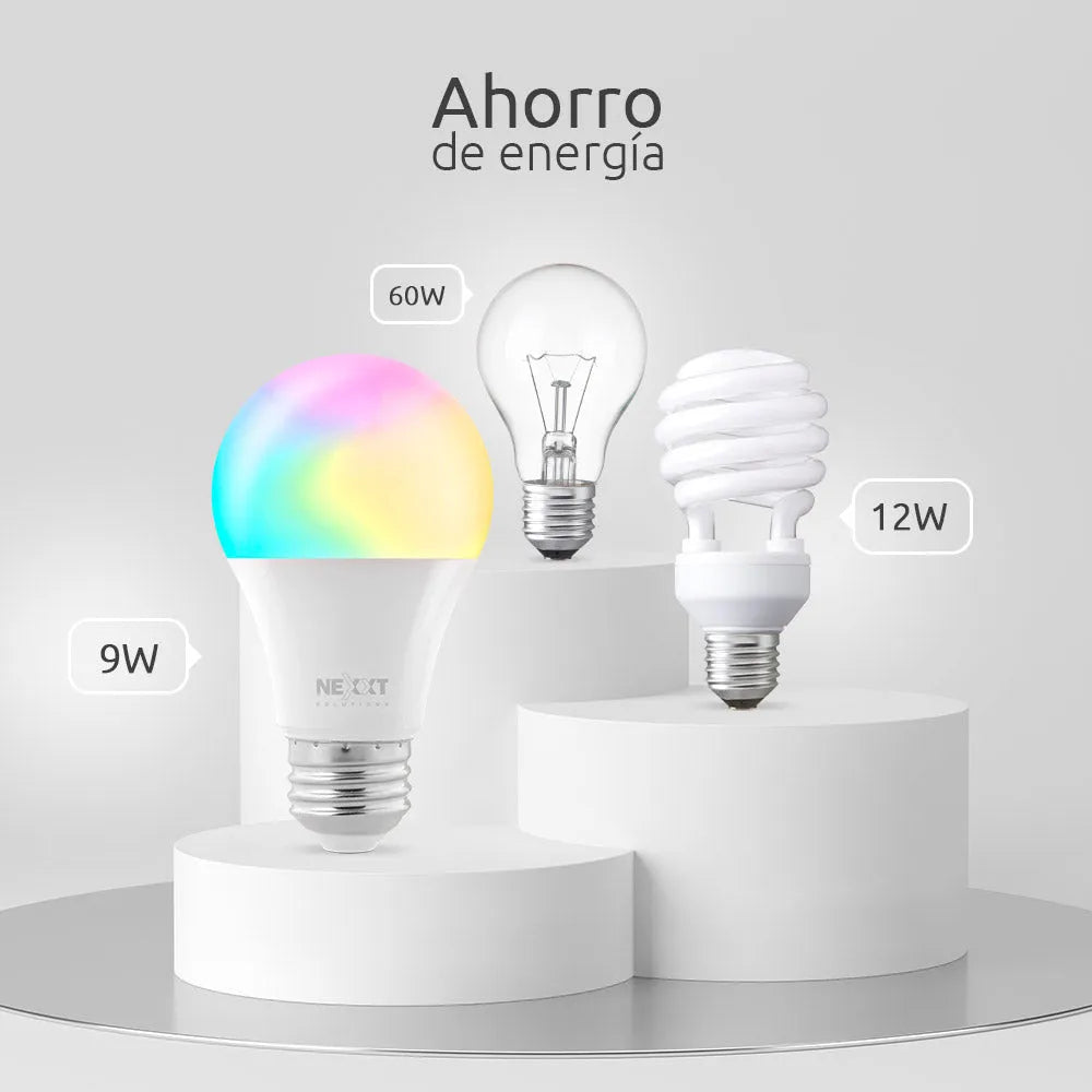 Bombillo Inteligente Nexxt Wi-Fi LED C110  Multicolor  (2 Unidades)