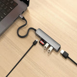 Adaptador Multipuerto Satechi Slim 6 en 1 USB-C - Gris Espacial