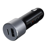 Cargador_de_carro_Satechi_con_puerto_USB_C_72W_Gris_Espacial_Posicion_2_iShop_El_Salvador