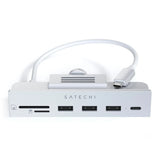 Satechi Hub USB-C con 3 USB/1USB-C/SD/MicroSD para iMac 24 (2021) - Plata