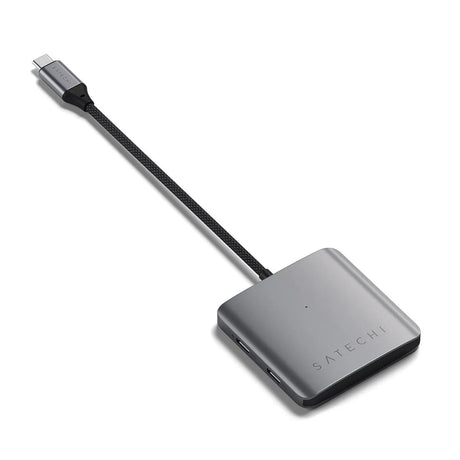 Adaptador_Multipuerto_Satechi_4_en_1_con_Puerto_de_Carga_de_75W_USB-C_Gris_Espacial_Posición_1_iShop_El_Salvador