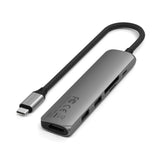 Adaptador Multipuerto Satechi Slim 6 en 1 USB-C - Gris Espacial