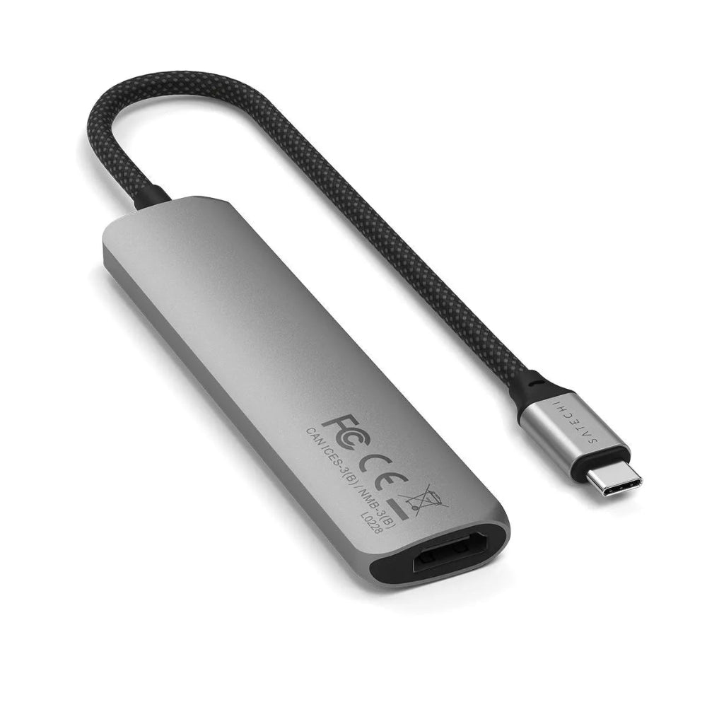 Adaptador Multipuerto Satechi Slim 6 en 1 USB-C - Gris Espacial