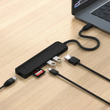 Adaptador Slim Satechi USB-C Ethernet HDMI 2 USB-A - Negro