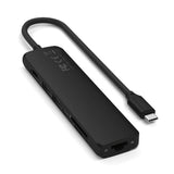 Adaptador Slim Satechi USB-C Ethernet HDMI 2 USB-A - Negro