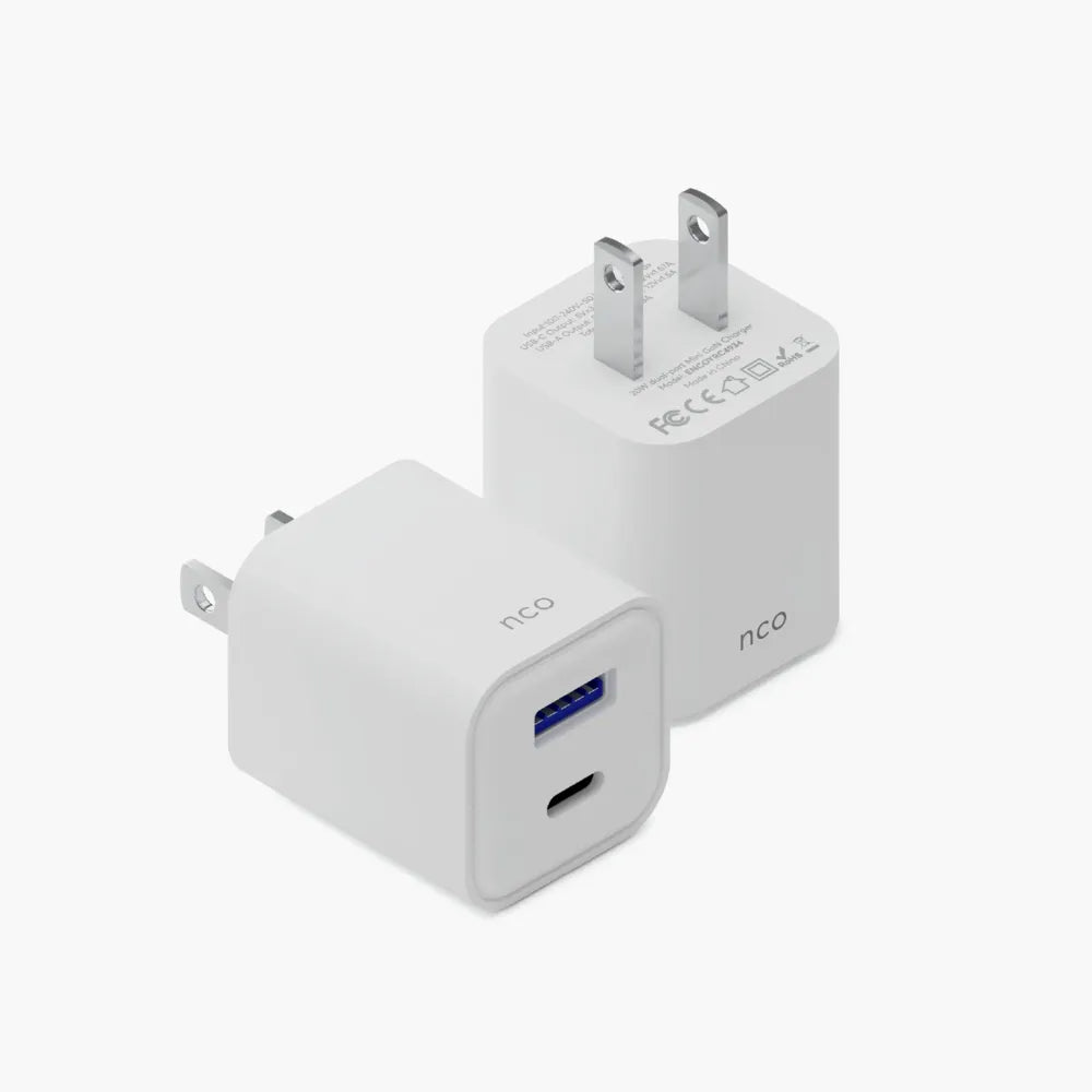 Cargador de Pared NCO PowerPlug Mini 35W USB-A + USB-C - Blanco